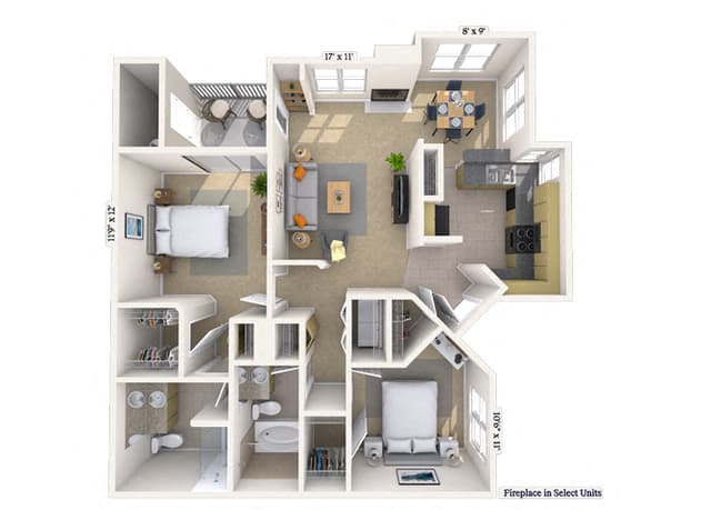 Floorplan image of unit 012049