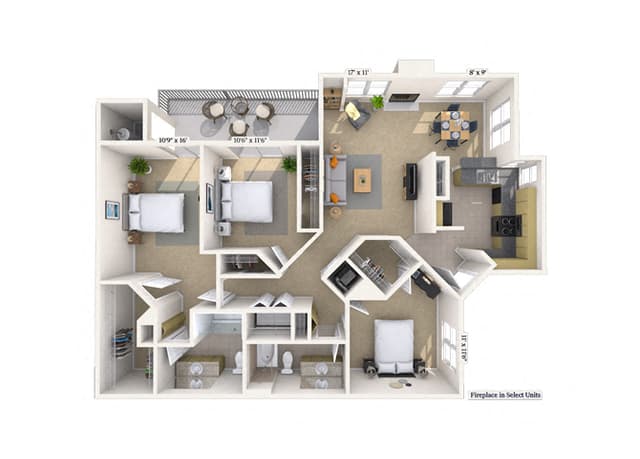 Floorplan image of unit 012030