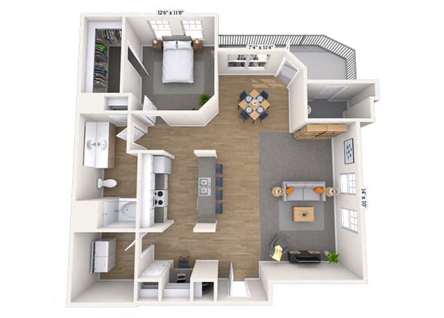 Floorplan image of unit 1116