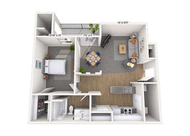Floorplan image of unit 1153