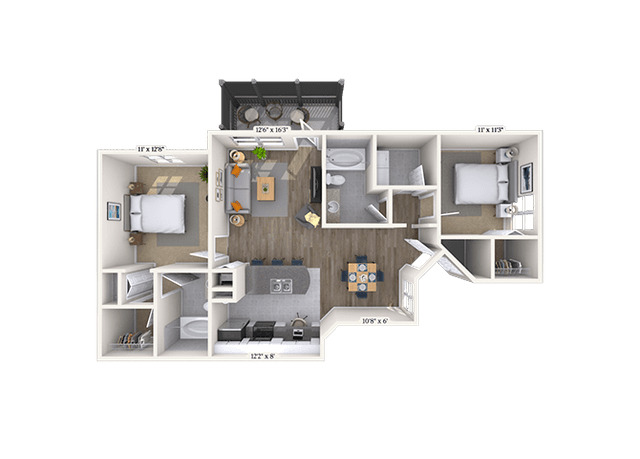 Floorplan image of unit 011-208