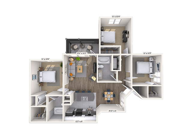 Floorplan image of unit 0113-108