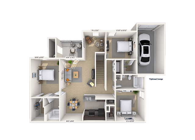 Floorplan image of unit 011415