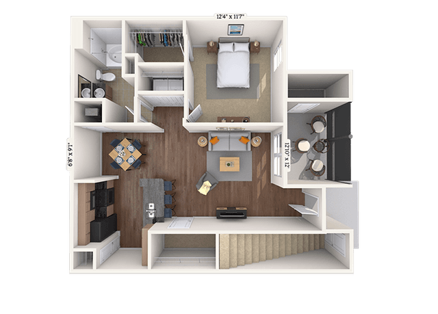 Floorplan image of unit 04124