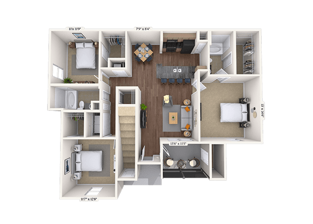 Floorplan image of unit 04232