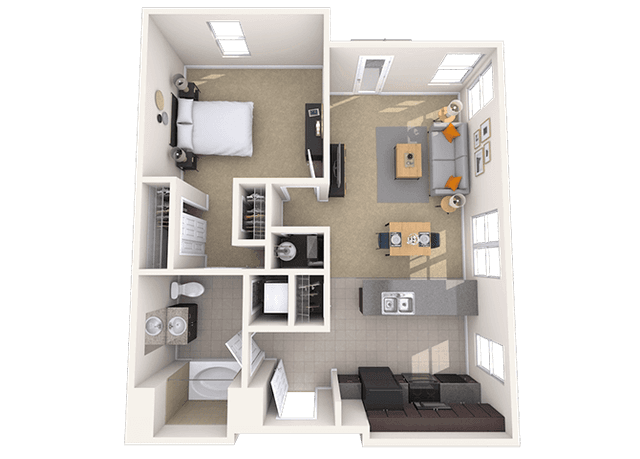 Floorplan image of unit 5407