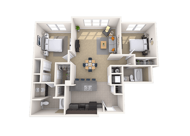 Floorplan image of unit 2206