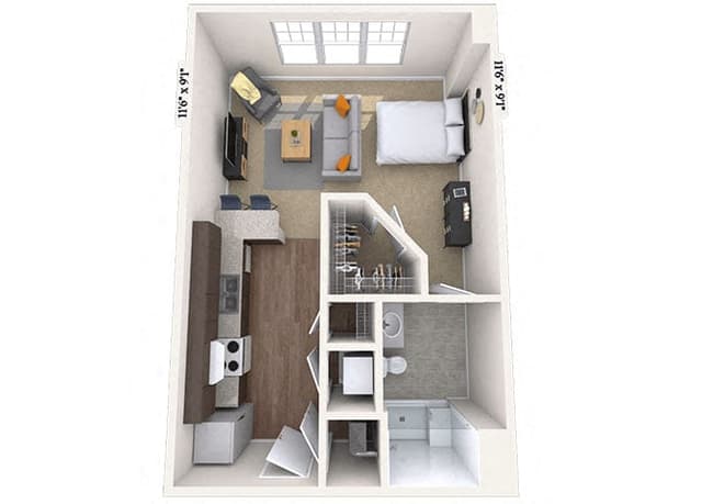 Floorplan image of unit 300B337