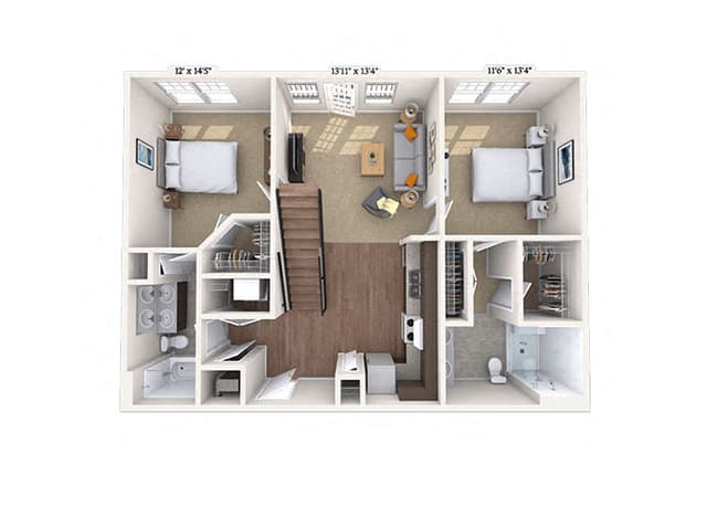 Floorplan image of unit 300A402