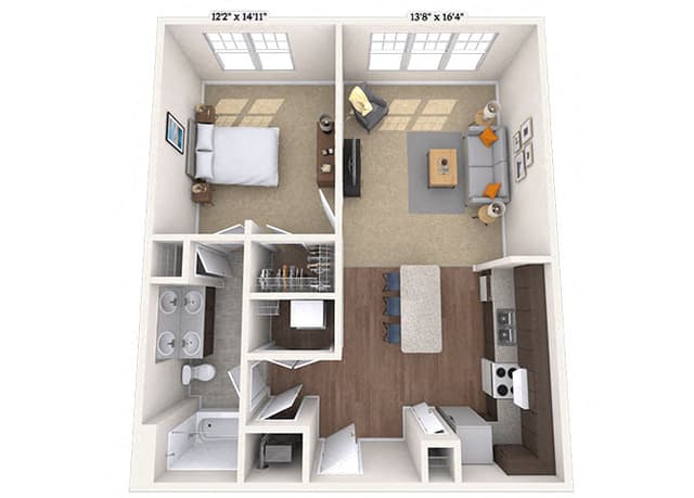 Floorplan image of unit 200D291