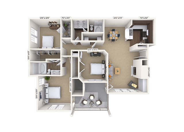 Floorplan image of unit 010528