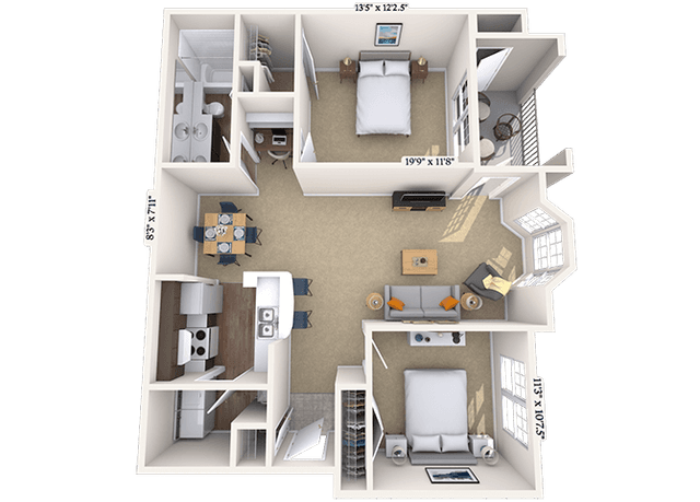 Floorplan image of unit 06060905