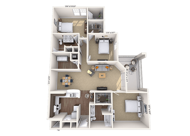 Floorplan image of unit 13130122