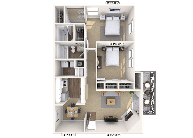 Floorplan image of unit 082041A