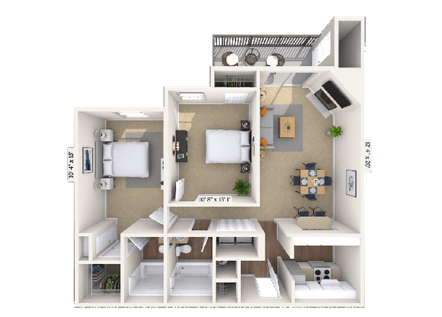 Floorplan image of unit 021011B