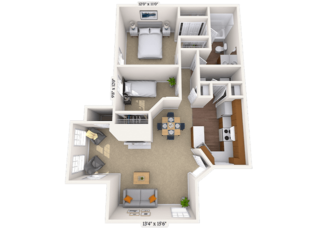 Floorplan image of unit 09909