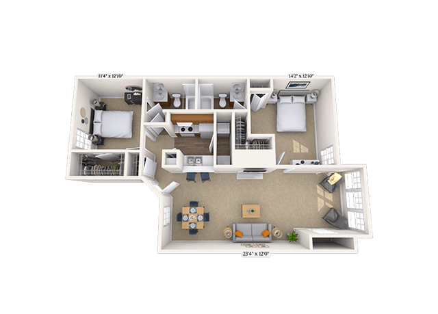 Floorplan image of unit 09904