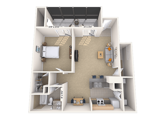Floorplan image of unit 012716