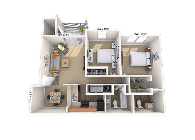 Floorplan image of unit 011623