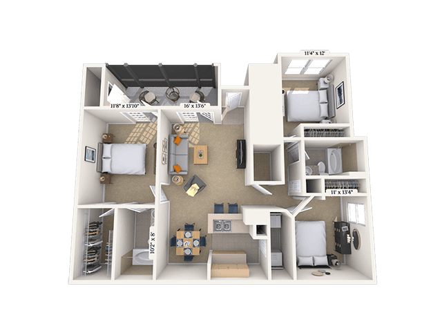 Floorplan image of unit 013015