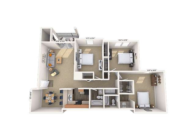 Floorplan image of unit 010124