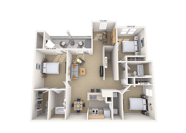 Floorplan image of unit 012421