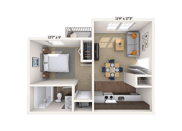 Floorplan image of unit 101018