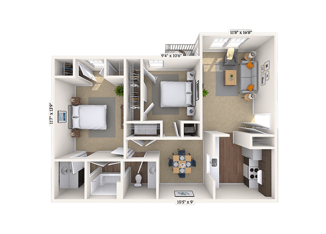 Floorplan image of unit 020205