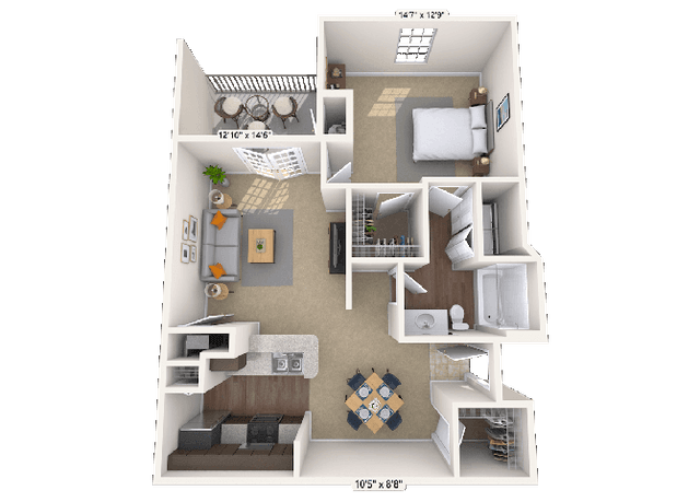 Floorplan image of unit 010702