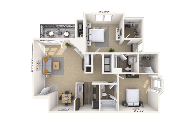 Floorplan image of unit 06623