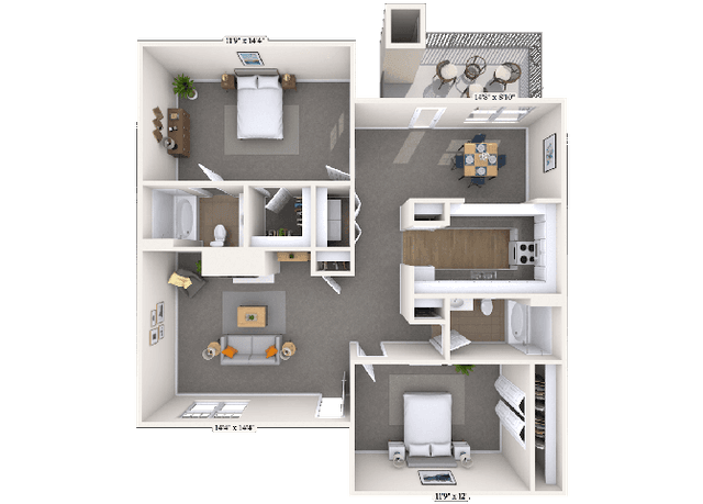Floorplan image of unit WR946-4
